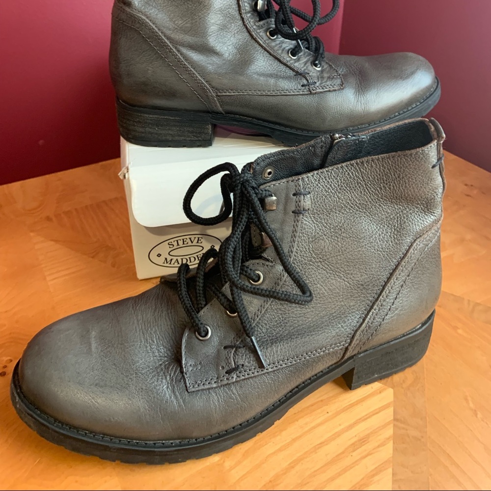 Steve Madden gobbin boot charcoal grey sz 10